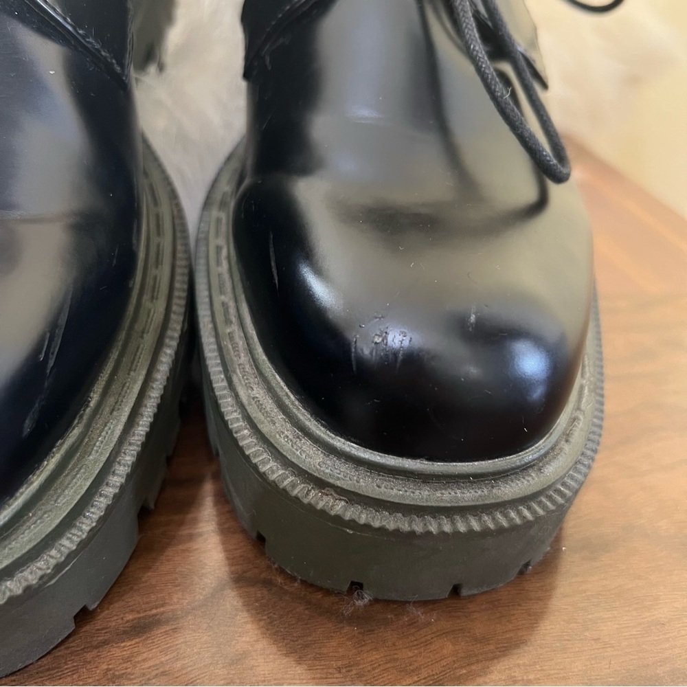 Aldo Black Vegan Leather Oxfords - Picture 6 of 9